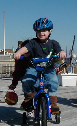 This new bicycle was a gift from Lynn and Joel, Kevin's parents.