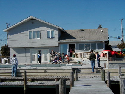 the back of Brian's house where the party was held.