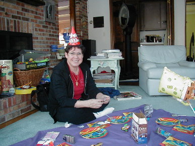 Brian's grandmother is ready to eat.