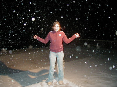 Snow fell day and night