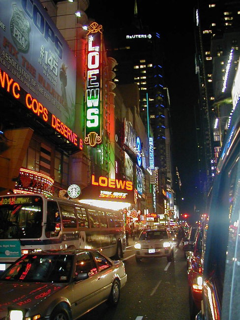 theater district lights