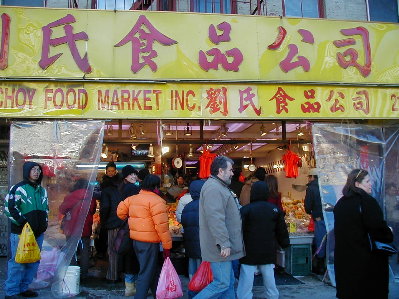 a market in China Town
