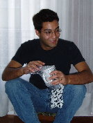  brother Alejandro with his Playboy shorts and NYC coffe mug