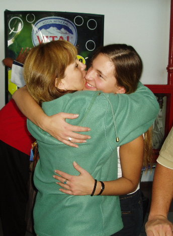 first, a hug and kiss from her very happy mom again