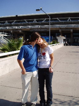 and yet another kiss (5 weeks apart was a long time!)