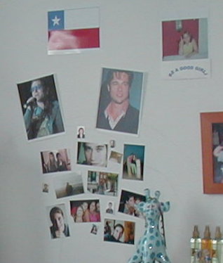 Notice how she was surprised to find special pictures just for her on the wall!